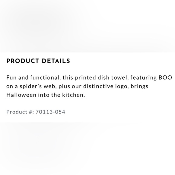 Mackenzie Childs BOO Kitchen Towel 👻🖤🎃 - Picture 7 of 7